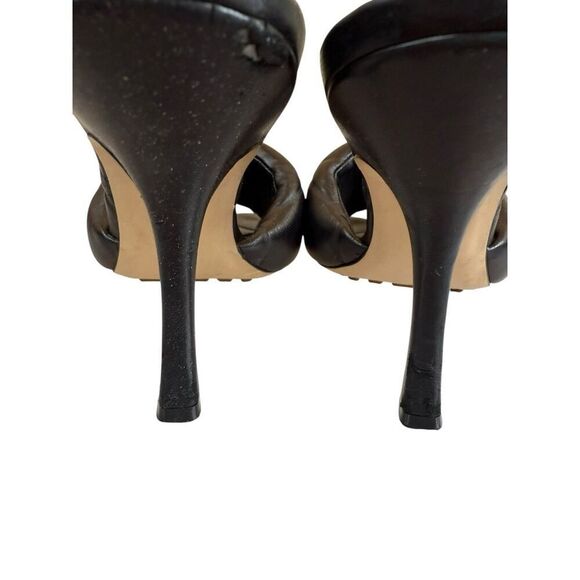 Bottega Veneta Lido 90 Black Quilted Leather Sandals Heels Size 38.5 - Picture 10 of 12